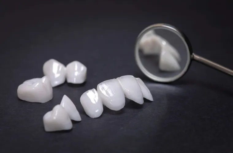 自然で透明感のある白さのセラミック歯